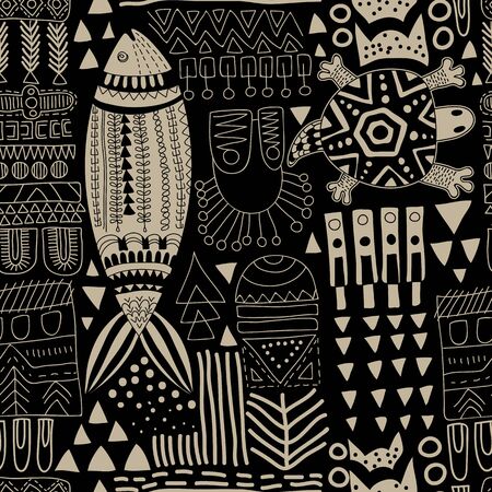 Abstract seamless pattern. Trendy geometric elements memphis cardの写真素材