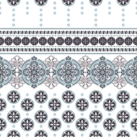 Geometric ornament for weaving, knitting, embroidery, wallpaper, textile Ethnic pattern Border ornamentのイラスト素材