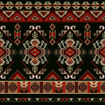 Colorful ornamental vector seamless pattern for rug, carpet, tapis. Persian rug, towel, textile....