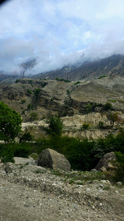 Mountain landscape in Himalayas, Himachal Pradesh, Indiaの写真素材