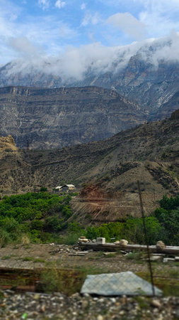Mountain landscape in the mountains of the Sinai Peninsula, Egypt.