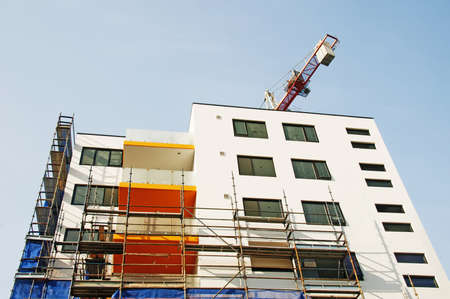 Gosford, New South Wales, Australia - March 5, 2019: Construction and building progress on new home units building site at 47 Beane St. Update 199.のeditorial素材