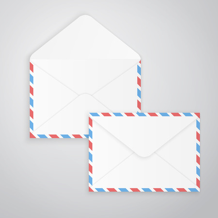 Empty open and close envelopes, vector illustrationのイラスト素材