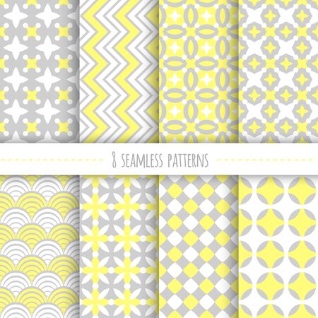 Set of seamless geometric patternsのイラスト素材