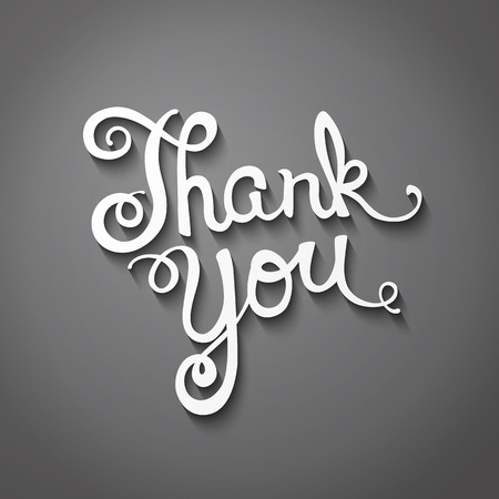 Thank you hand lettering, handmade calligraphyのイラスト素材