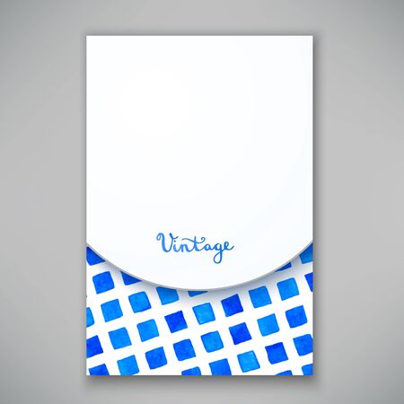 Beautiful card for invitation or announcement with watercolor pattern, vector illustrationのイラスト素材