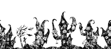 Seamless border for Halloween party, vector backgroundのイラスト素材