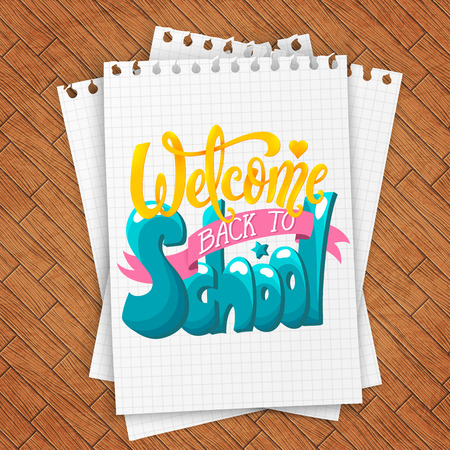 Welcome back to school banner. Vector illustration.のイラスト素材