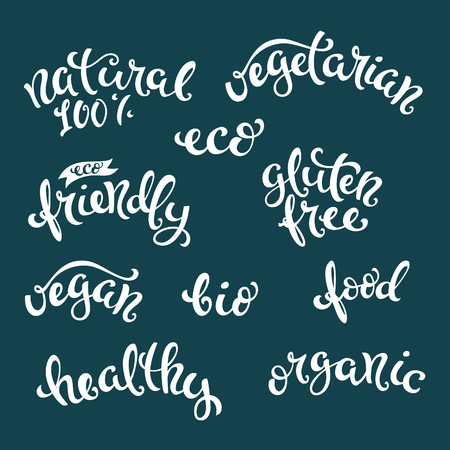 Vegan related letteringのイラスト素材