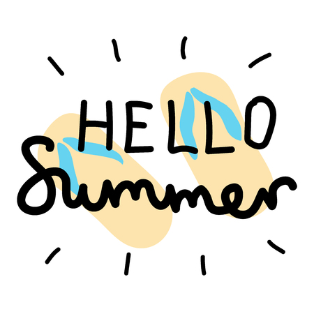 Summer Cartoon Letteringのイラスト素材