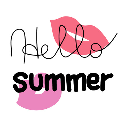 Summer Cartoon Letteringのイラスト素材