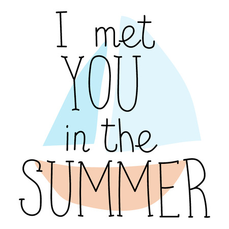 Summer Cartoon Letteringのイラスト素材