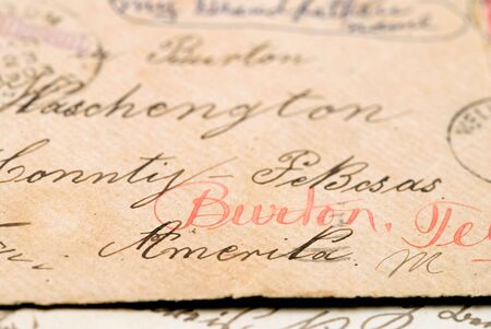 old handwritten lettersの写真素材