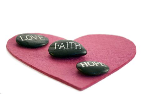 pink heart with engraved stonesの写真素材