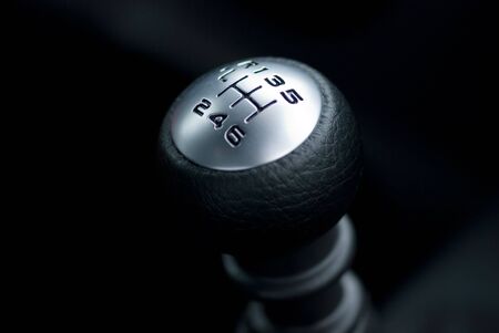 close up of gear shift with 6 gears