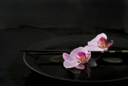 orchid flower still life asia styleの写真素材