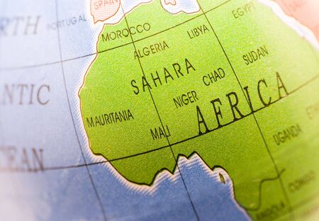 close up of little globe pencil sharpener の写真素材