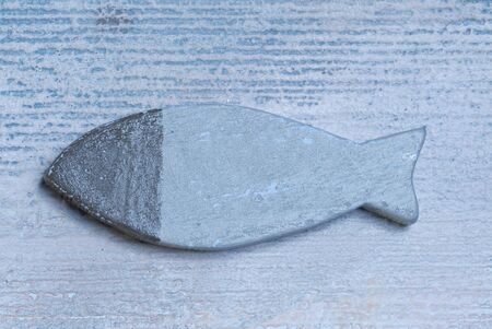 decorative wooden fishの写真素材