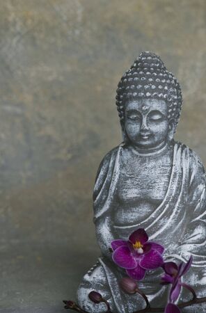 still life with buddha statueの写真素材