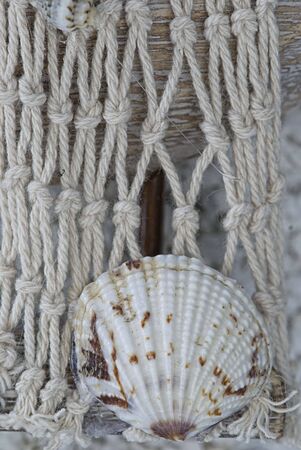 nautical decoration with fishnet