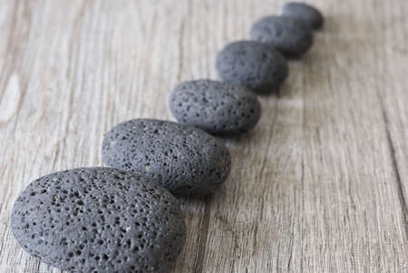 gray pebble in a rowの写真素材