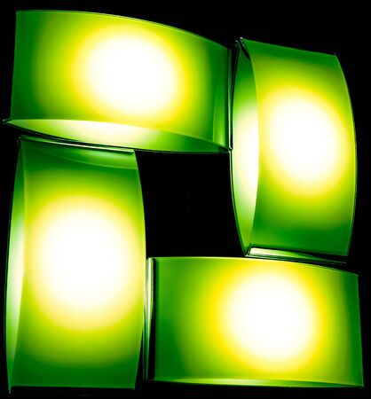 Vintage crystal lamp toned in blueの写真素材