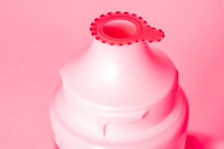 Toothpaste tube open cap with foilの写真素材
