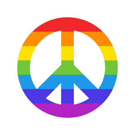 Colorful Rainbow Peace - Isolated Vector Symbolのイラスト素材