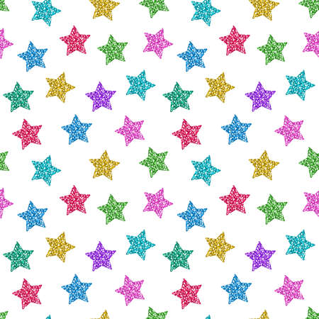 Endless Christmas Pattern. Sky with Stars.のイラスト素材