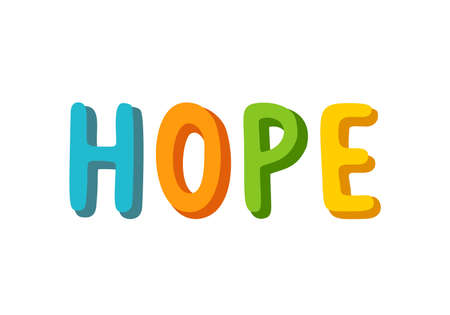 Happy Hope Lettering Design for an Optimistic Futureのイラスト素材