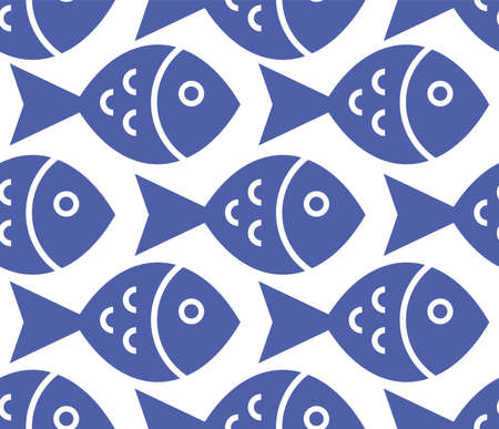 Fish Pattern - Endless background - Seamlessのイラスト素材