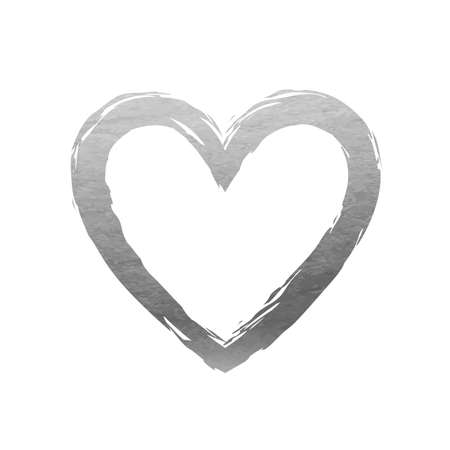 Silver Heart Icon - vector symbolのイラスト素材