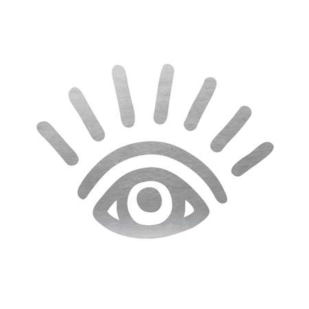 Silver Eye Symbol - Vector Silhouetteのイラスト素材