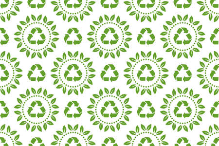 Recycling Pattern - Endless Background, Seamlessのイラスト素材