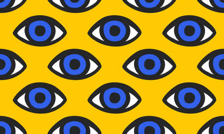 Eye Pattern - Seamless Vector Backgroundのイラスト素材