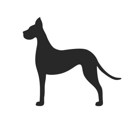 Black Dog Shape - Isolated Dog Silhouetteのイラスト素材