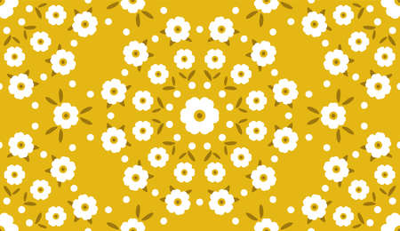 Flower Pattern - Seamless Vector Background