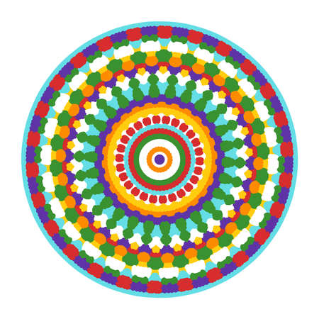 Colored Mandala - Hand Drawn Vector Artのイラスト素材