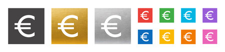 Money icon set - euro symbolのイラスト素材