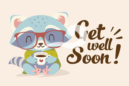 vector get well soon illustrationのイラスト素材