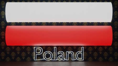 Flag of the country of Polandの写真素材