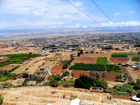 Travel to Israel, Middle East, visit city of Jericho, Mount of Temptationの写真素材