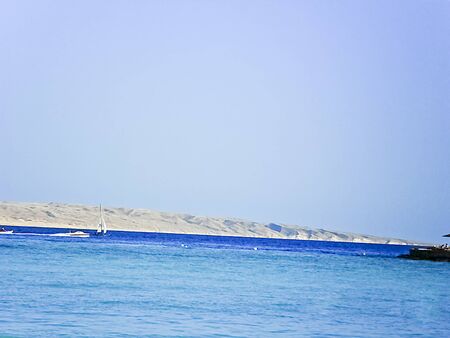 Hurghad, Egypt, - January 5, 2010: Part of the coast in Hurghada, Egyptのeditorial素材