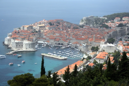 Panorama of Dubrovnik, beautiful old town in Croatiaの写真素材