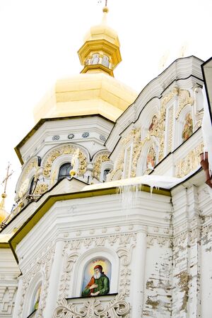 The view on Kiev Pechersk Lavra in winter time.