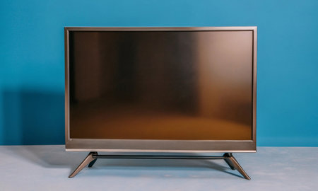 Timeless classics in a new context, an old TV in a minimalist interiorの素材