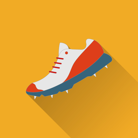 Cricket game equipment, flat icons composition. Professional sport theme. Unique, modern set isolated on background.のイラスト素材