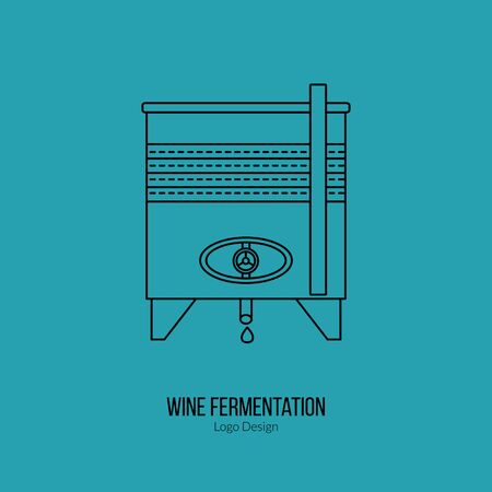 Stainless steel wine tank.のイラスト素材