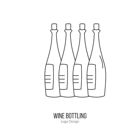 Wine bottles.のイラスト素材
