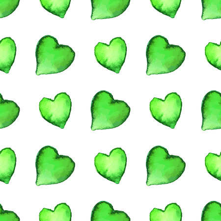 Watercolor seamless pattern with heart shapes.のイラスト素材